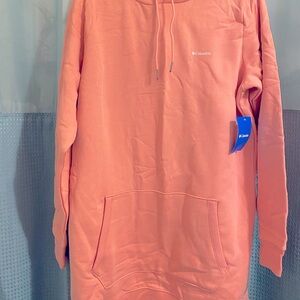 Columbia Womens Light Pink/Grey Longer Length Hoodie